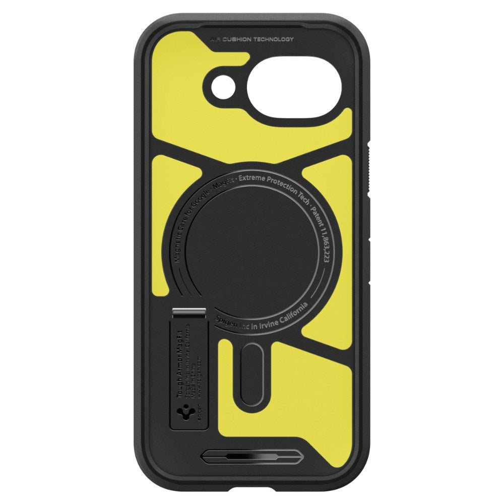 Google Pixel 10a Spigen Tough Armor Hybrid Case with Kickstand - MagSafe Compatible - Black