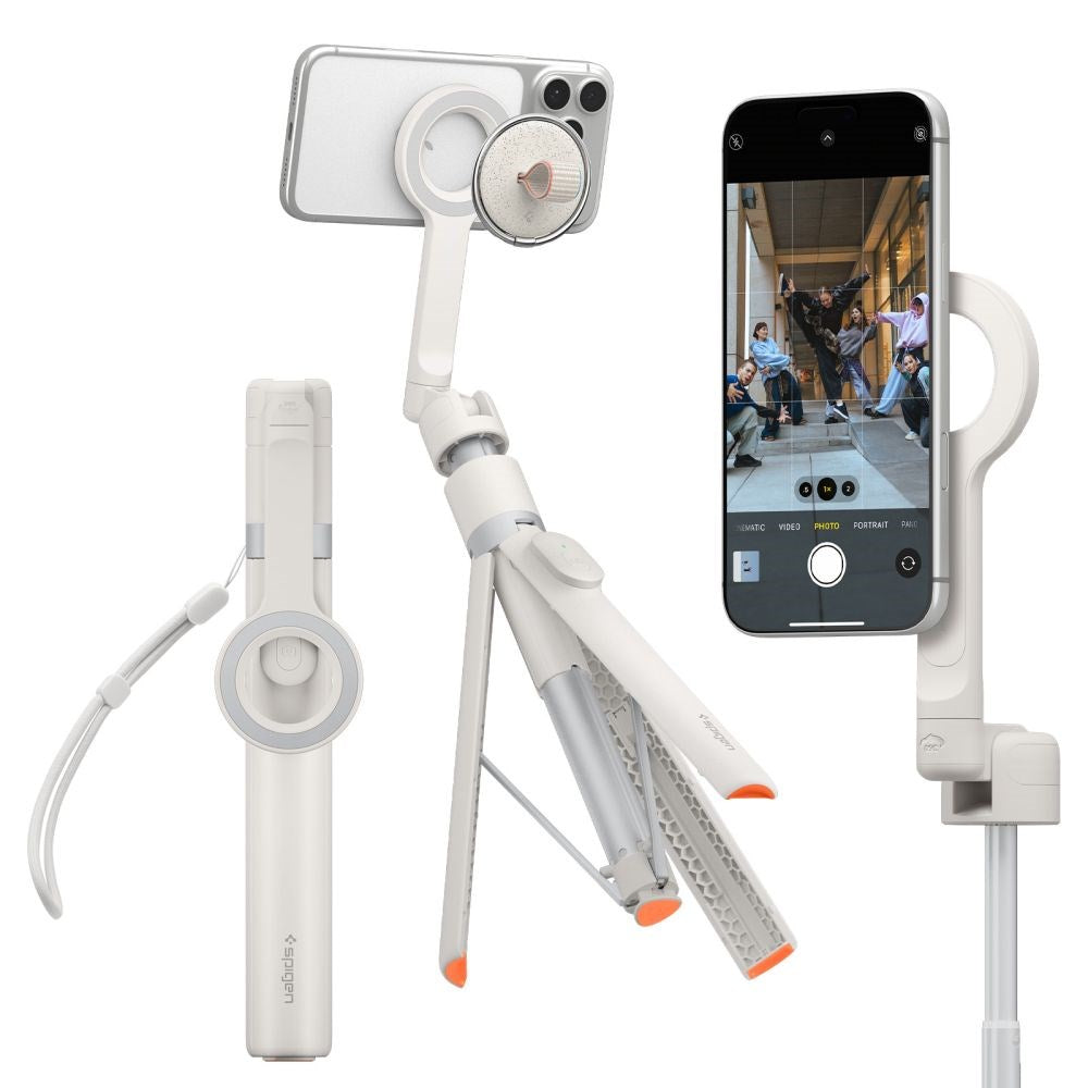S582W Bluetooth Selfie Stick Tripod Spigen - MagSafe Compatible - Beige
