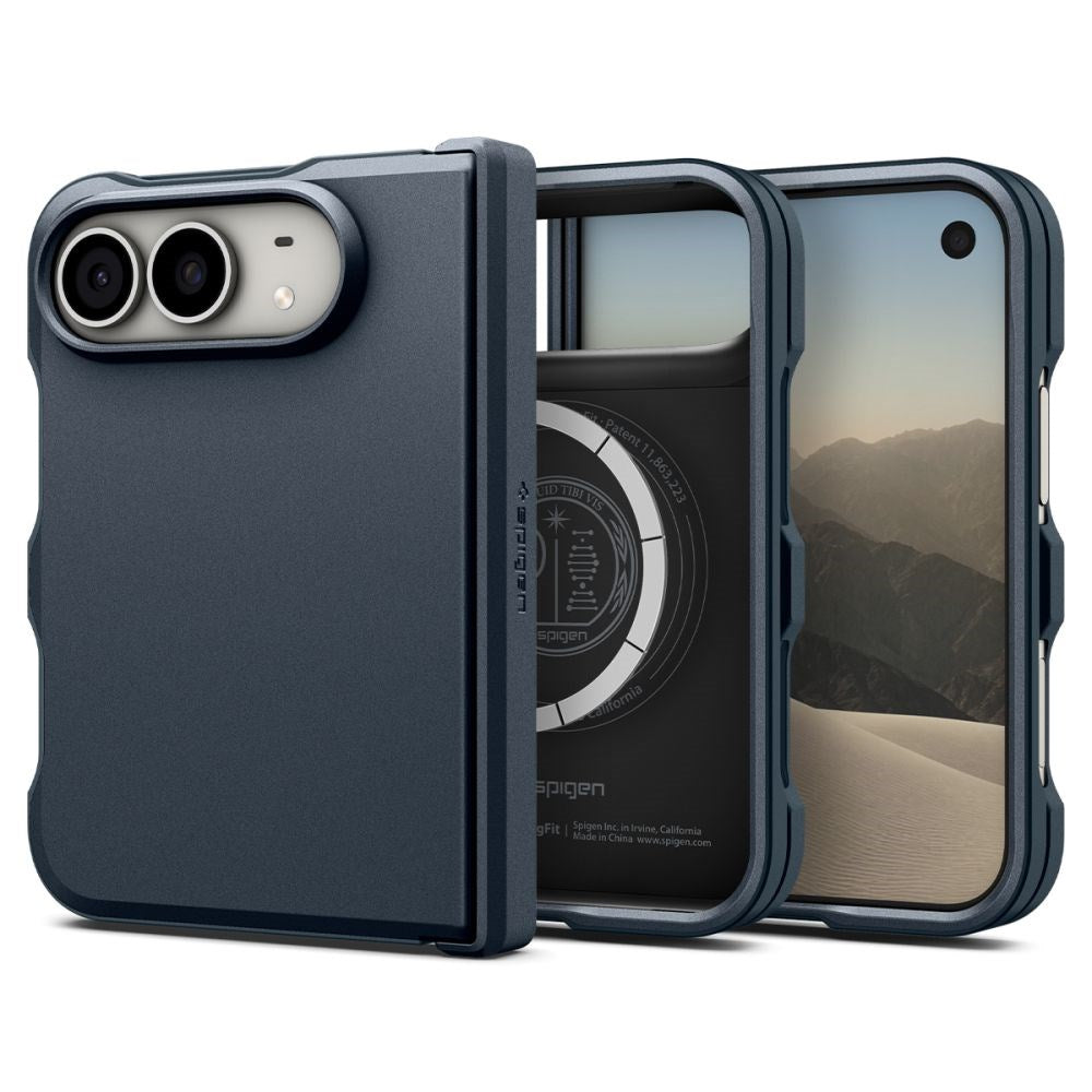 iPhone Duo Spigen Tough Amor Mag Case - MagSafe Compatible - Blue