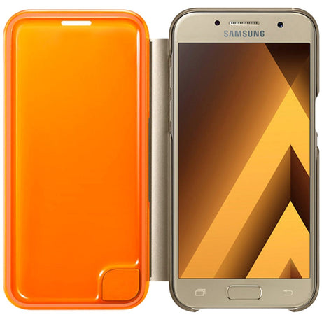 Original Samsung Galaxy A3 (2017) Neon Flip Case EF-FA320PFEGWW Gold