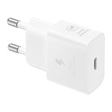 Original Samsung Super Fast Charge 25W GaN Power Adapter with USB-C to USB-C Cable - White