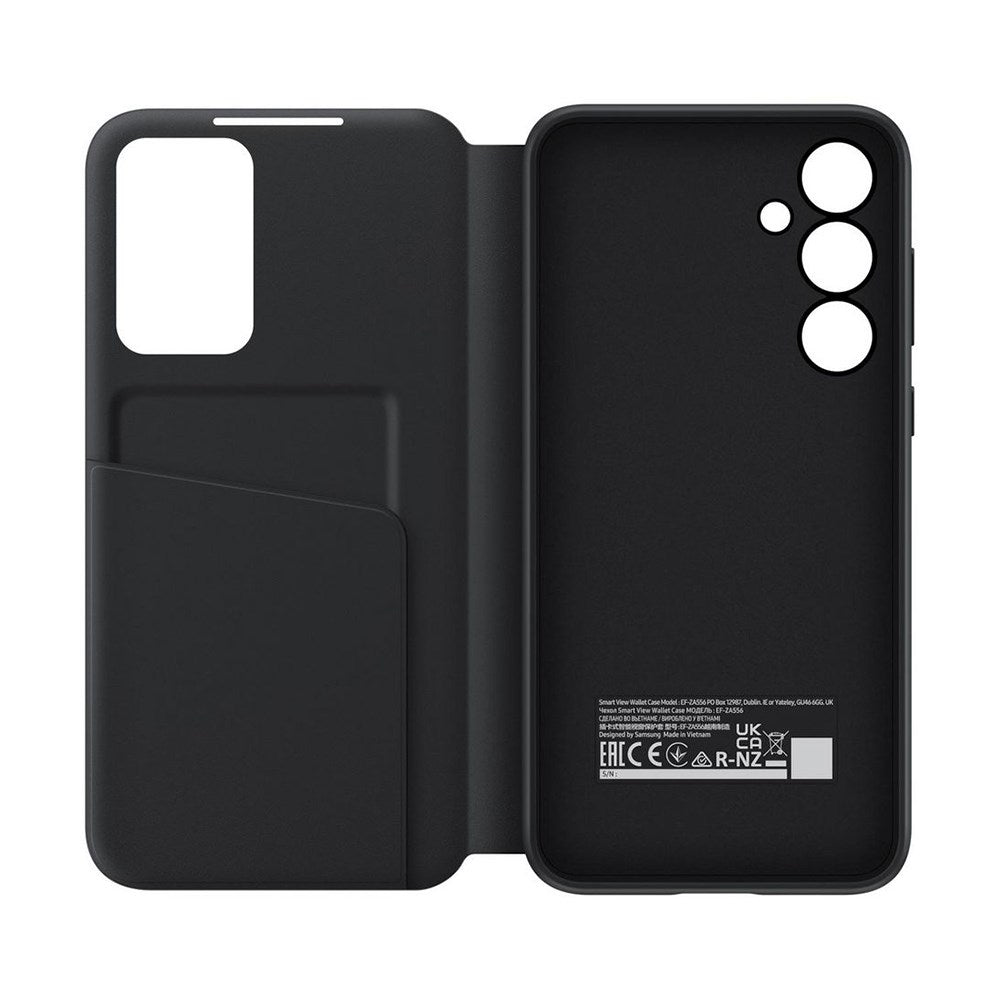 Original Samsung Galaxy A55 (5G) Smart View Wallet Case - Black (EF-ZA356CBEGWW)