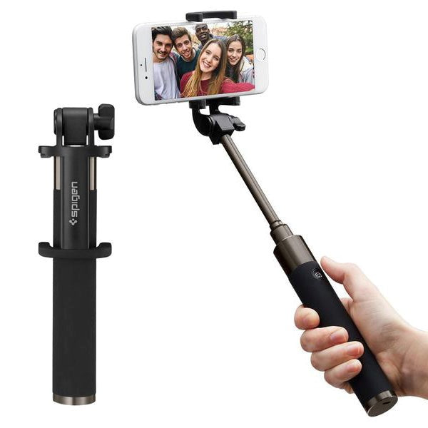 Spigen S530W Selfie Stick Bluetooth w. Shutter Button - Black