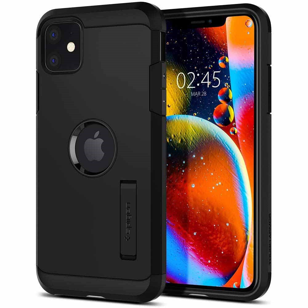 iPhone 11 Spigen Tough Armor Case w. Kickstand - Black