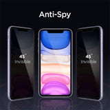 iPhone 11 Spigen Alignmaster Glas.tR Screen Protection - Privacy - Case Friendly - Transparent