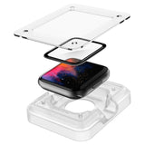 Apple Watch (38/40/SE/41/42mm) Spigen EZ Fit Glass Flex Screen Protector - 2 Pcs. - Transparent / Black Edge