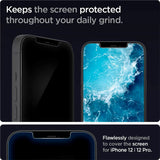 iPhone 12 / 12 Pro Spigen EZ Fit Glas.tR Screen Protection 2. Pcs - Case Friendly - Transparent