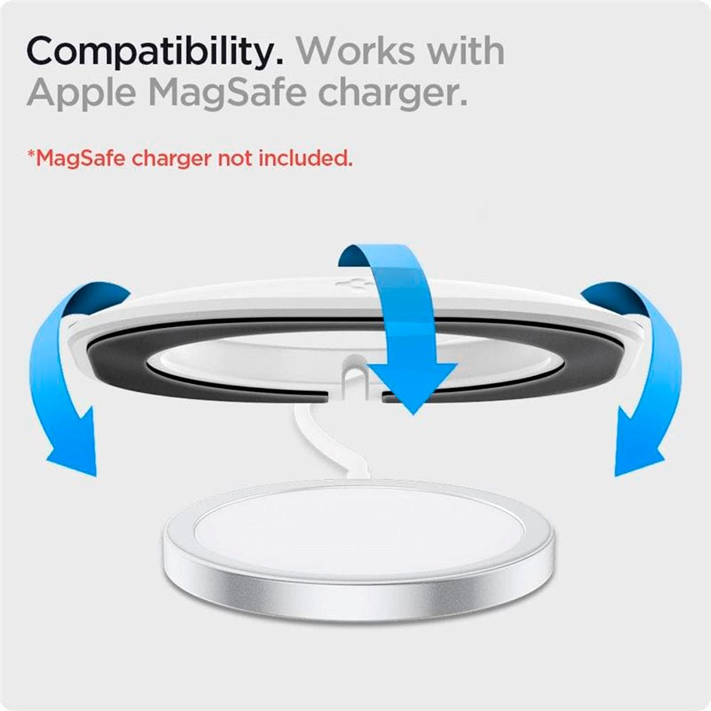 Spigen MagFit Holder for Apple MagSafe Charger - White