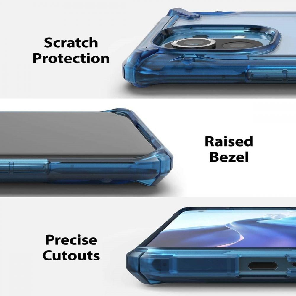 Xiaomi Mi 11 Ring Fusion X Case - Blue / Transparent