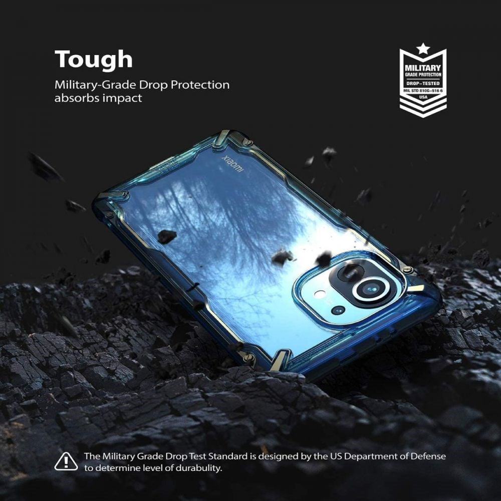 Xiaomi Mi 11 Ring Fusion X Case - Blue / Transparent