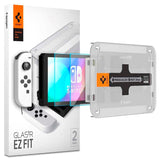 Nintendo Switch OLED Spigen EZ Fit Glas.tR Screen Protection - 2-Pack - Transparent