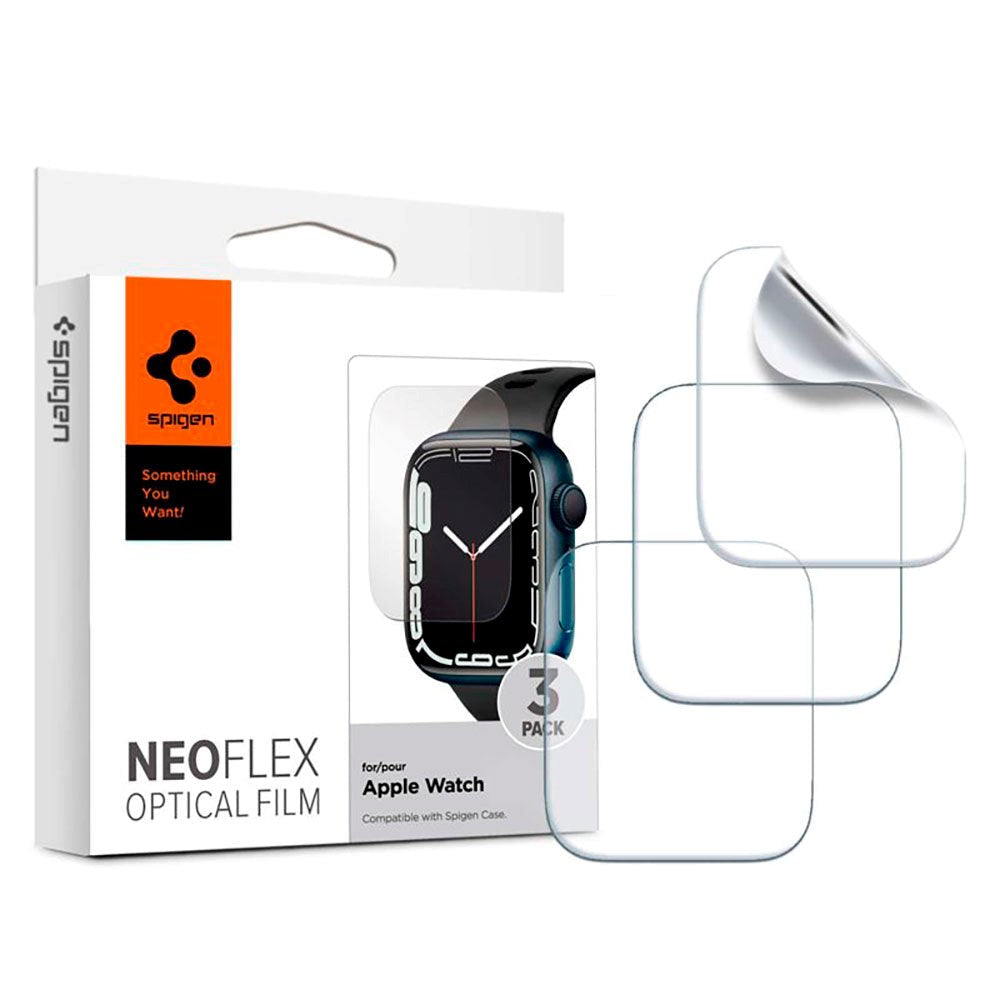 Spigen Apple Watch (45 / 44 mm) NeoFlex Protective Film - 3-Pack - Transparent