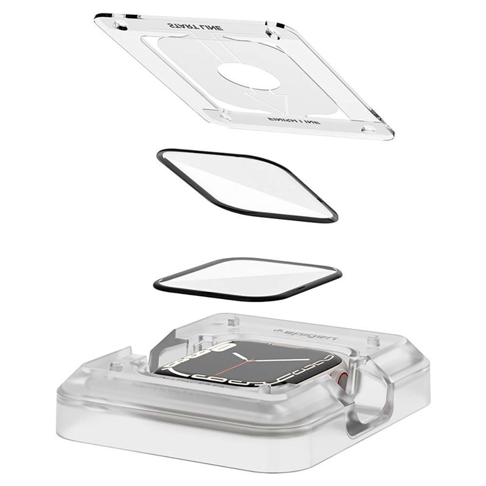 Spigen Proflex EZ Fit Apple Watch 9/8/7 (45mm) 2-Pack Screen Protector - Transparent