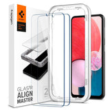 Samsung Galaxy A13 (5G / 4G) Spigen Alignmaster Glas.tR Screen Protection 2. Pcs - Case Friendly - Transparent