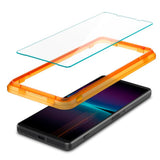 Sony Xperia 1 IV Spigen Alignmaster Glas.tR Screen Protection 2. Pcs - Case Friendly - Transparent