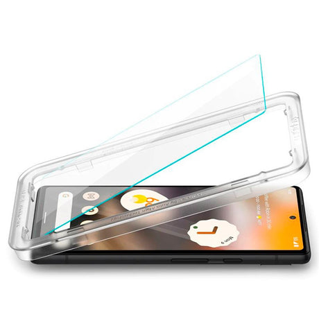 Google Pixel 6a Spigen Alignmaster Glas.tR Screen Protection 2. Pcs - Case Friendly - Transparent