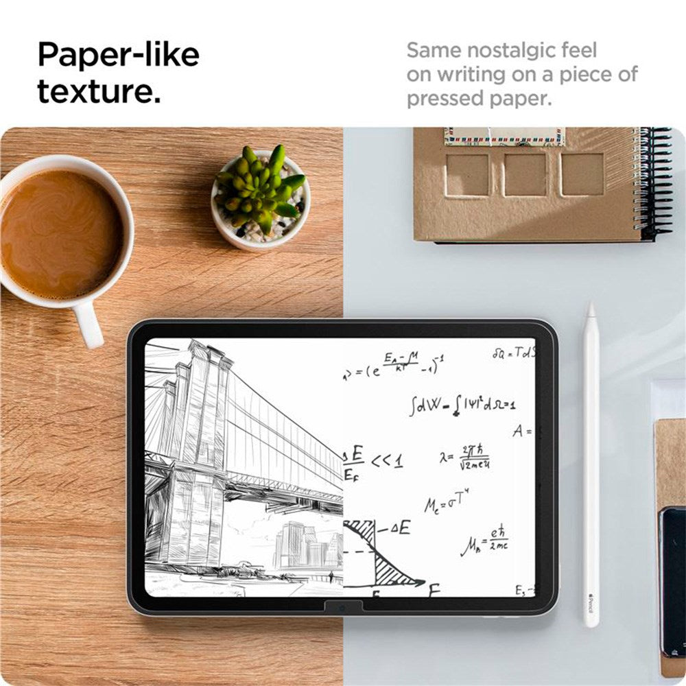 iPad 10.9" (2022) Spigen Paper Touch Pro Protective Film w. Installation Set - Transparent