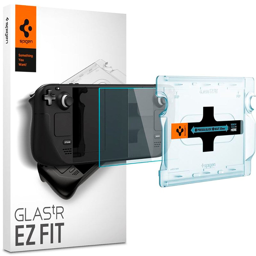 Valve Steam Deck / OLED Spigen EZ Fit Glas.tR Screen Protection - Case Friendly - Transparent