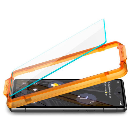 Google Pixel 7A Spigen Alignmaster Glas.tR Screen Protection 2. Pcs - Case Friendly - Transparent