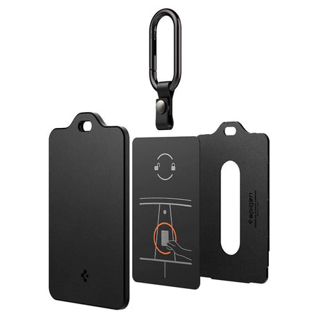 Spigen - Tesla Key Card Holder with Carabiner - 2-Pack - Black