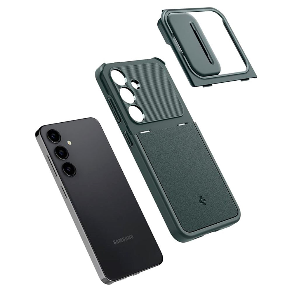 Samsung Galaxy S24 Spigen Optik Armor Case - Dark Green