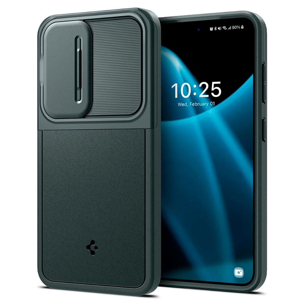 Samsung Galaxy S24 Spigen Optik Armor Case - Dark Green