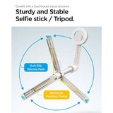 Spigen Tripod Selfie Stick - MagSafe Compatible - White