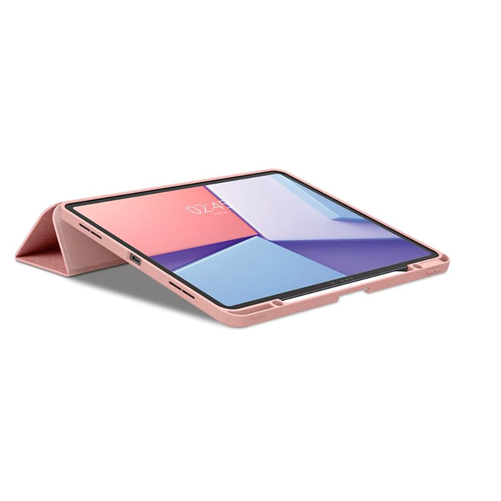 iPad Air 13" (2024) Spigen Urban Fit Fabric Case w. Pen Holder - Rose Gold