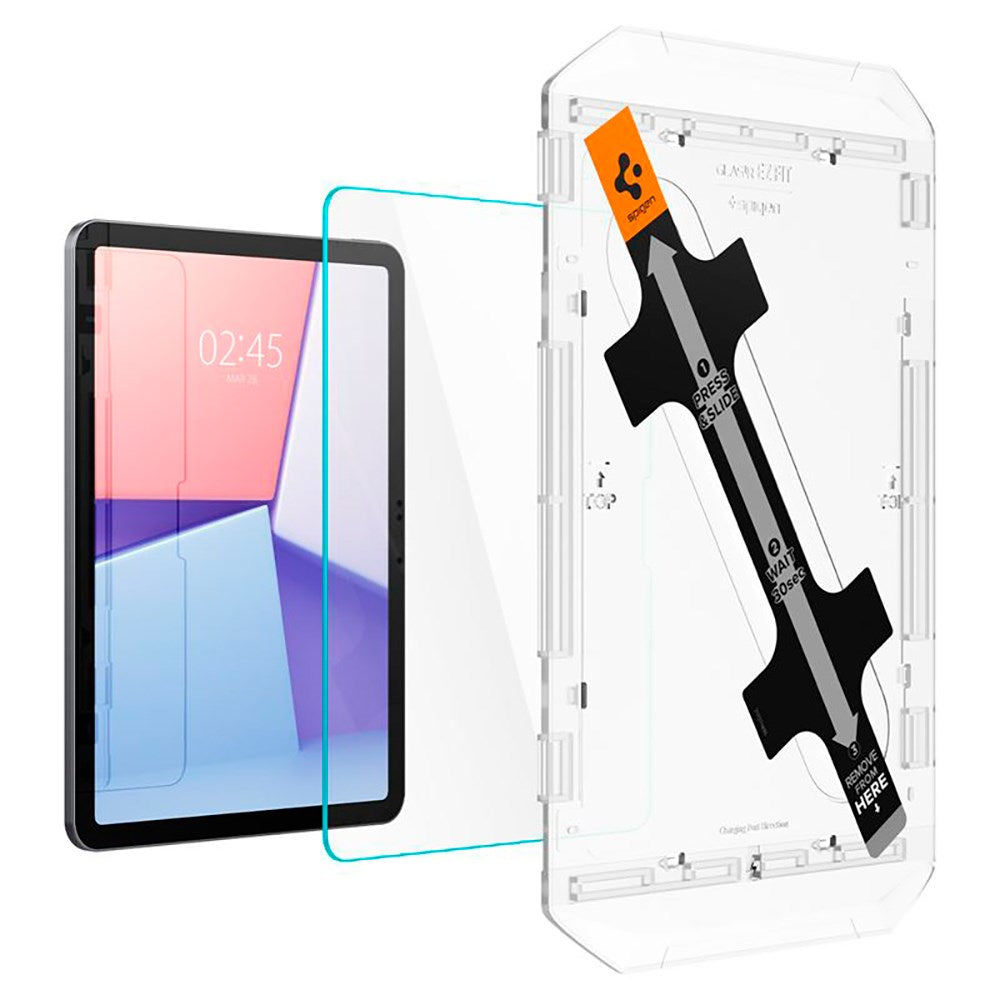 iPad Air 11" (2024) Spigen EZ Fit Glas.tR Screen Protection - Case Friendly - Transparent