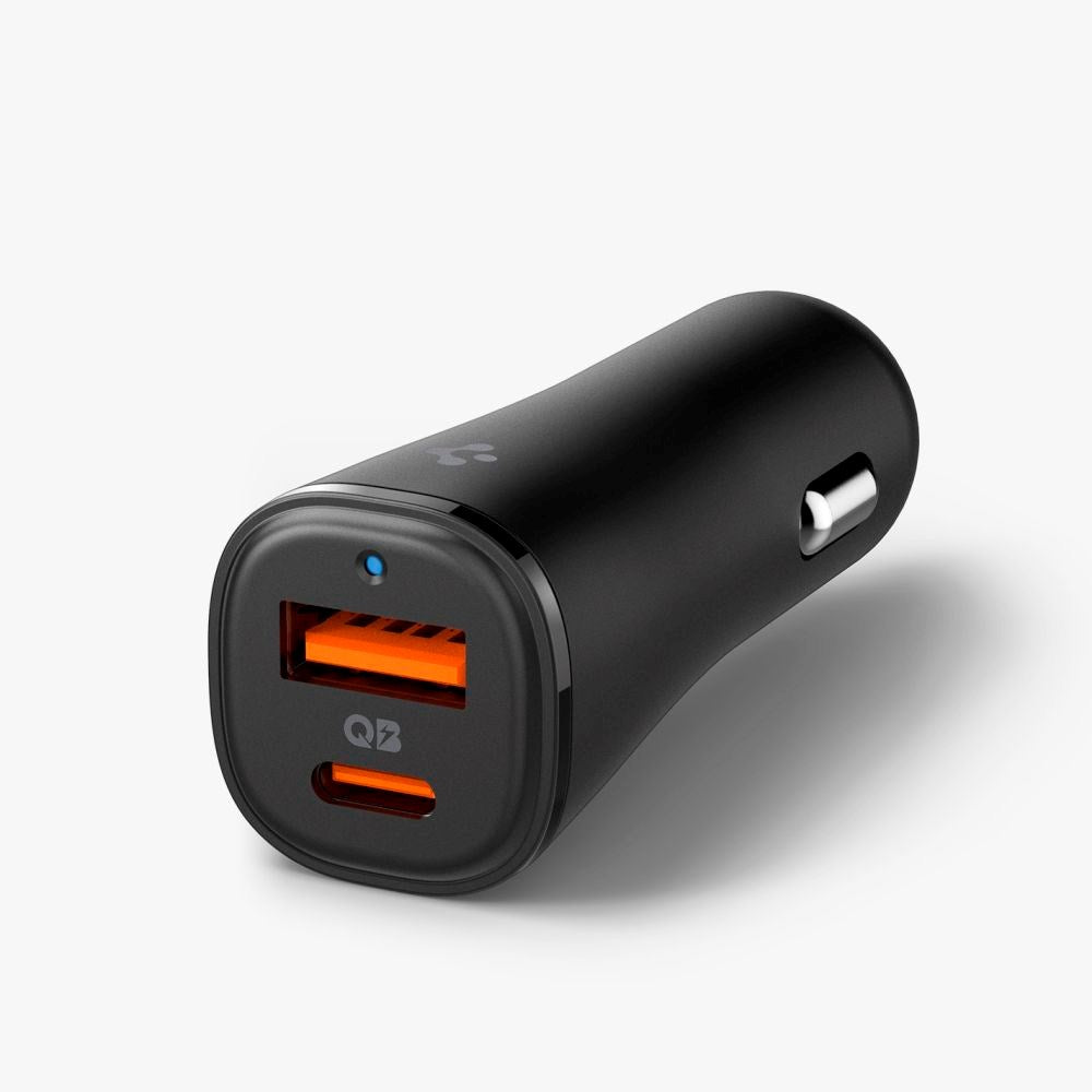 Spigen 48W Car Charger with 1x USB-C & 1x USB-A - Black