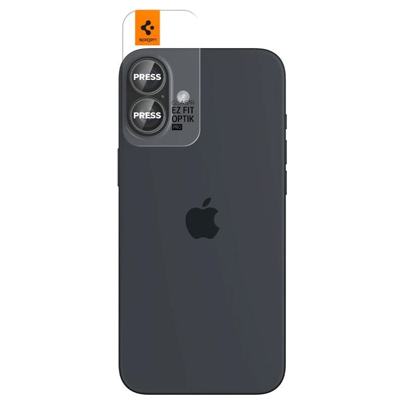 iPhone 16 / 16 Plus Spigen EZ Fit. tR Optik Pro Camera Lens Protection - 2 pcs - Transparent