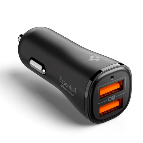 Spigen 30W Car Charger with 2x USB-A - Black