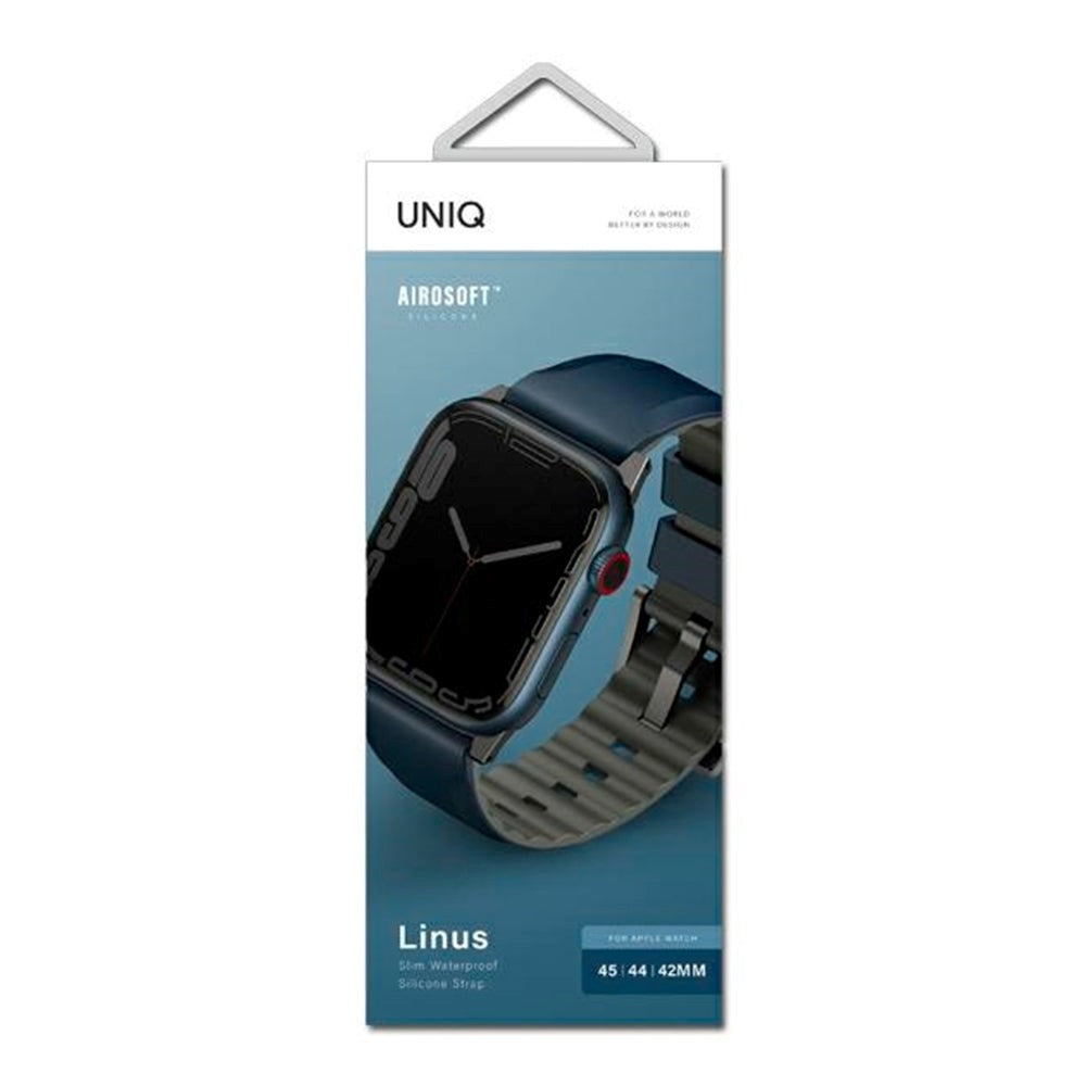 Apple Watch (42/44/SE/45/46/49mm) UNIQ Linus Silicone Strap - Blue