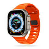 Apple Watch (42/44/SE/45/46/49mm) Iconband Tech-Protect Line Silicone Strap - Orange