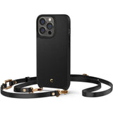 iPhone 13 Pro Spigen Cyrill Classic Charm Leather Case w. Strap - Black (DEMO)