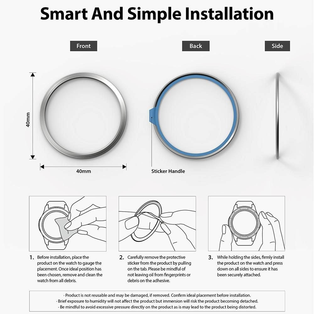 Samsung Galaxy Watch 4 (40mm) Ringke Bezel Styling - Silver