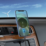 HOCO CA91 Magnetic Car Holder 15W Wireless Charger for Ventilation - MagSafe Compatible - Black