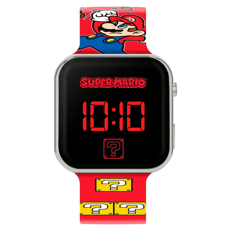 Accutime LED Watch for Kids with Adjustable Strap - Super Mario
