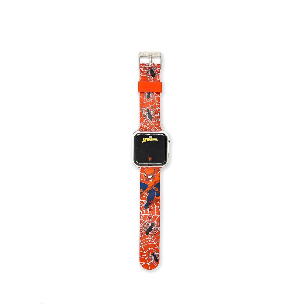 Accutime LED Watch for Kids with Adjustable Strap - Spiderman