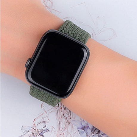 Apple Watch (38/40/SE/41/42mm) Hurtel Braided Fabric Strap - Green