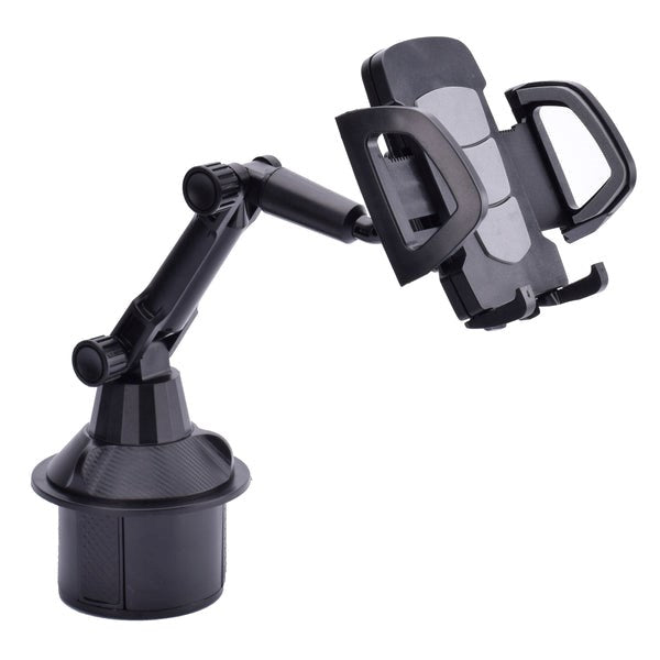 Mobile Holder from Hurtel for Cup Holder with Adjustment Options - Max Mobile: 50 x 105mm - Black