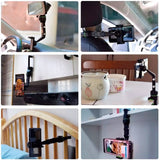 Multifunctional Mobile Holder with Clamp - Black / Grey