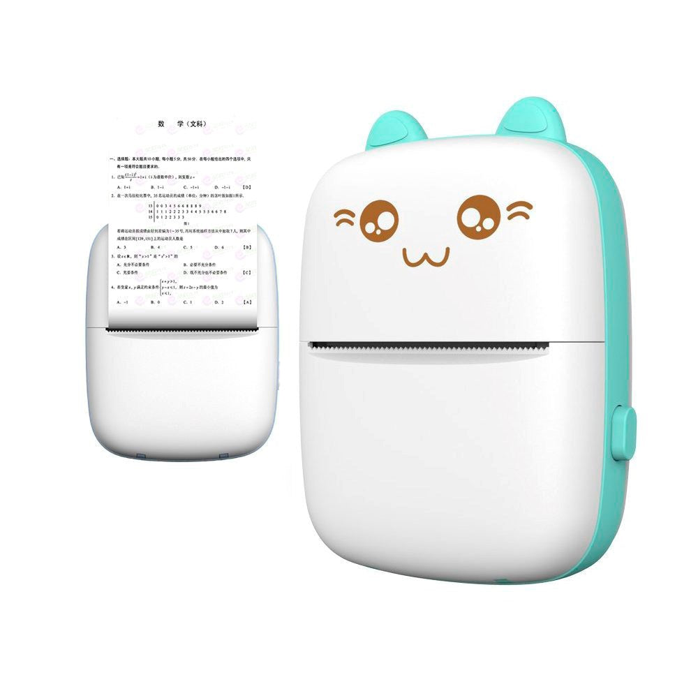 Hurtel HURC9 Mini Cat Thermal Printer - White / Blue