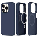 iPhone 15 Pro Tech-Protect Silicone Case - MagSafe Compatible - Navy