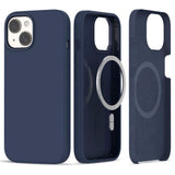 iPhone 15 Tech-Protect Silicone Case - MagSafe Compatible - Navy