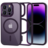 iPhone 14 Pro Max Tech-Protect Magmat Case - MagSafe Compatible - Transparent / Purple