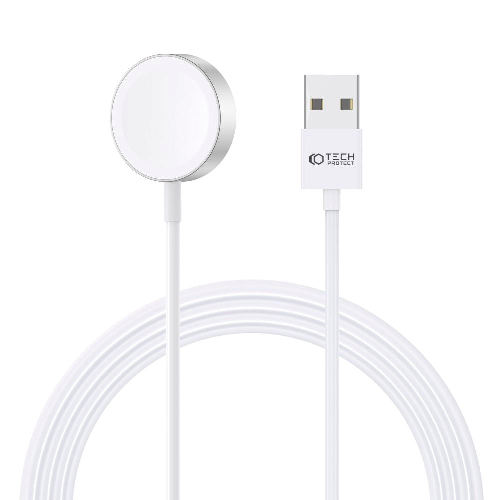 Tech-Protect Charging cable for 2.5W Apple Watch (USB-A) - 1.2m - White