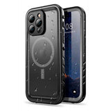 Tech-Protect iPhone 14 Pro Waterproof Case - MagSafe Compatible - Transparent / Black