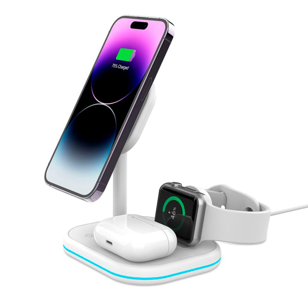 Tech-Protect A27 3-in-1 10W Magnetic Wireless Charger - White