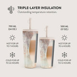 Burga Thermo Cup with Lid & Straw - 500ml - Serene Sunset